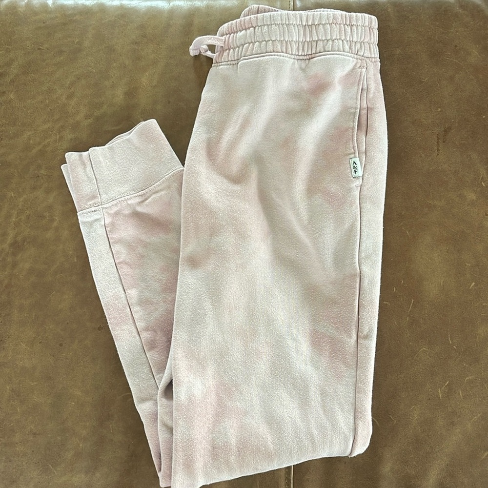 Abercrombie kids pink tie-dye jogger sweatpants